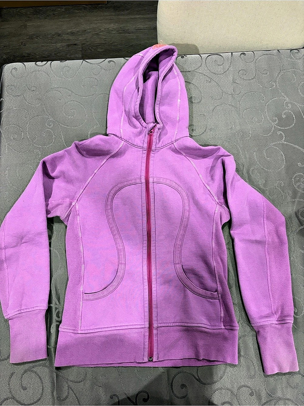 Lululemon Scuba Hoodie in Purple Full-Zip Hooded Jacket Size 8